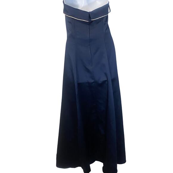 Jessica McClintock Gunne Sax Vintage Midnight Blue Strapless Prom Dress Gown 12 - Picture 12 of 12